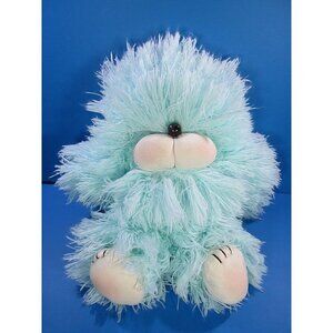GIOVANNA BABY Fuzzy Blue Teddy Bear Stuffed Animal Made for Berdorf Goodman 13"